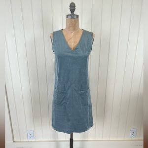 MAX STUDIO Vintage Microfiber Faux Suede Blue Tunic S